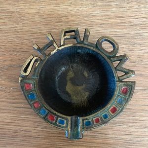Vintage Brass Shalom Ash Tray